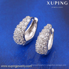 Xuping Promotion En Gros De Haute Qualité De La Mode Plaqué Rhodium Bijoux Boucles D&#39;oreilles avec Verre